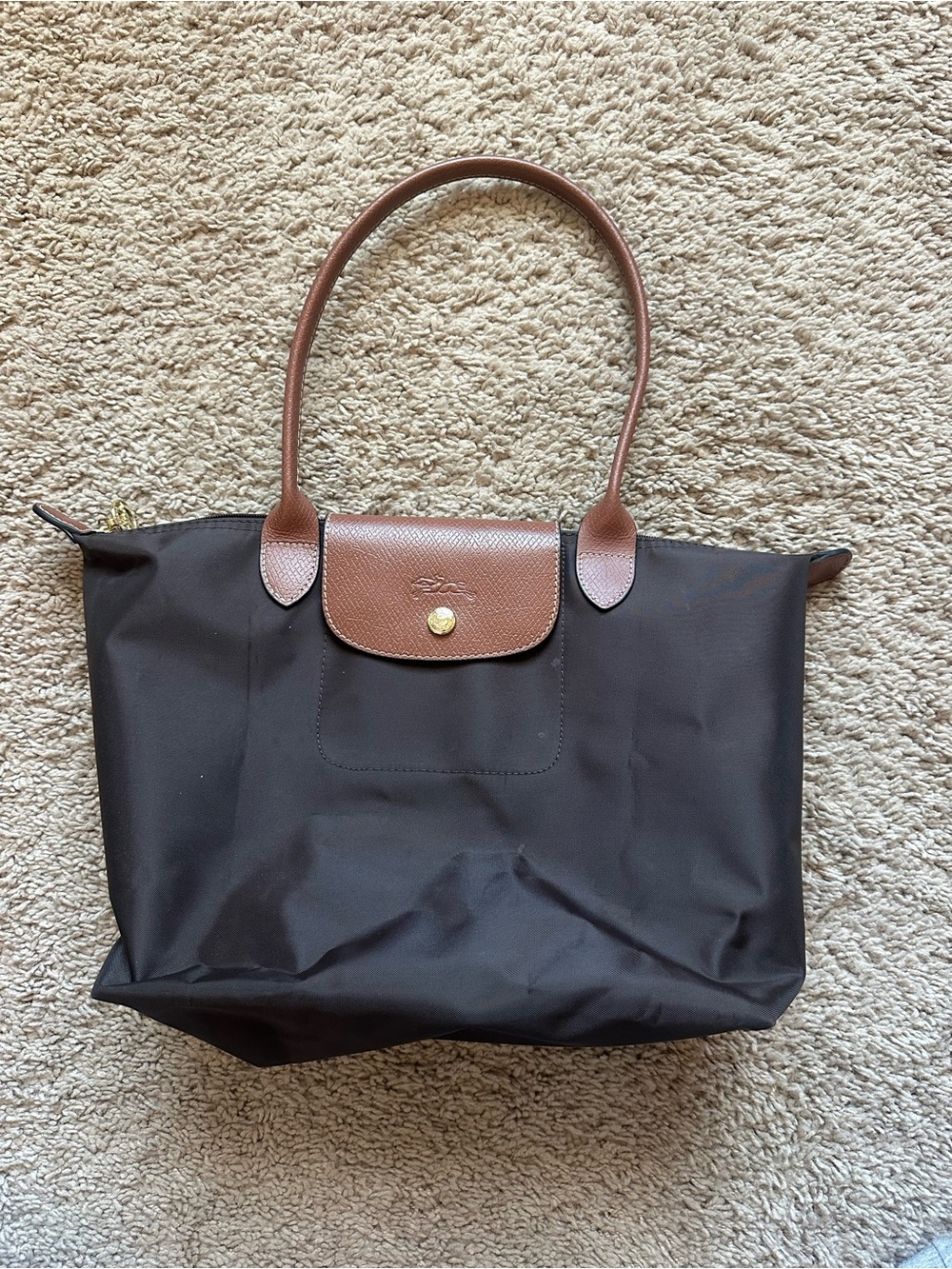 Chocolate Brown Longchamp Tote Medium
